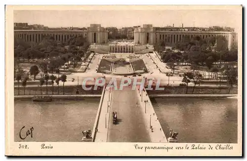 Paris Cartes postales Vue panoramique vers le palais de Chaillot