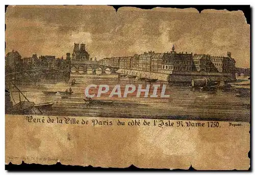 Paris Cartes postales Du cote de l&#39Isle Notre DAme 1750