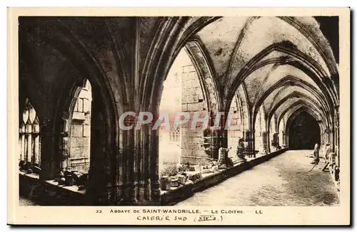 Abbaye de Saint Wandrille Ansichtskarte AK Le cloitre Galerie sud (14eme)