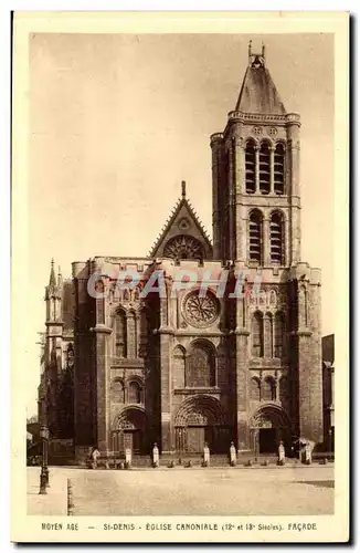 St Denis Cartes postales Eglise canoniale Facade