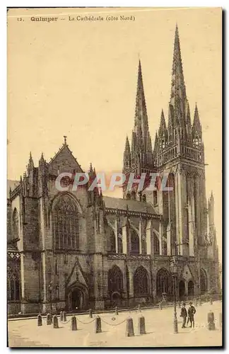 Quimper Ansichtskarte AK La cathedrale (cote Nord)