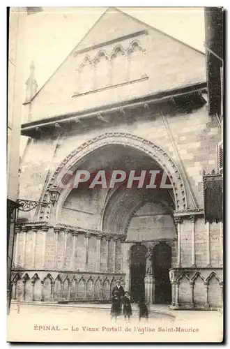 Epinal Ansichtskarte AK Le vieux portail de l&#39eglise Saint Maurice