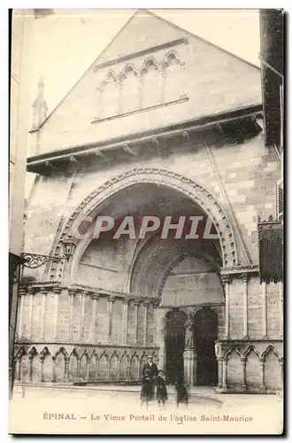 Epinal Cartes postales Le vieux portail de l'eglise Saint Maurice