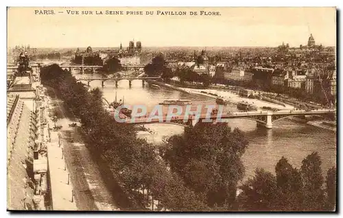 Paris Ansichtskarte AK Vue sur la Seine prise du pavillon de Flore