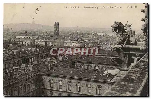 Paris Cartes postales Panorama pris de Notre DAme