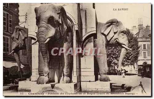 Chambery Ansichtskarte AK Fontaine des elephants ou de Boigne (oeuvre du grenoblois Sappey)