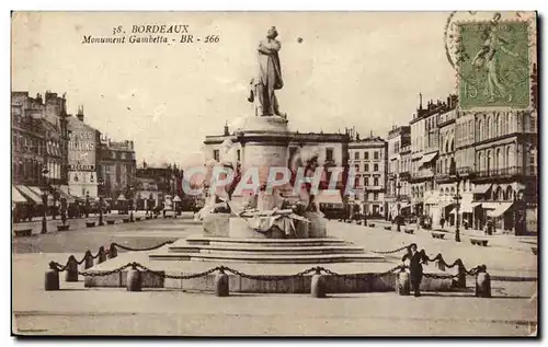 Cartes postales Bordeaux Monument Gambetta