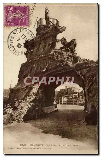 Cartes postales Biarritz Le rocher de la vierge