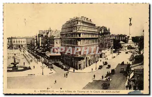 Cartes postales Bordeaux Les allees de Tourny et le cours du XXX Juillet