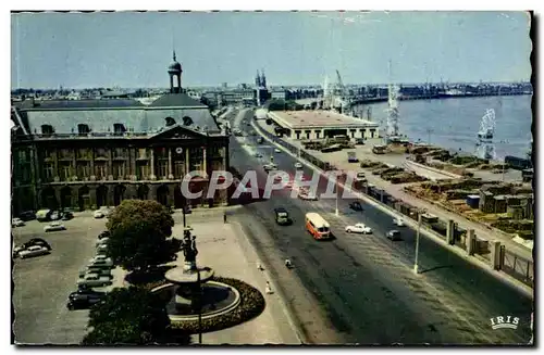 Bordeaux Ansichtskarte AK Place de la Bourse Les quais