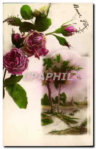 Cartes postales FAntaisie Fleurs