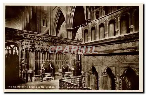 Great Britain London Londres Ansichtskarte AK The confessor&#39s shrine and coronation chairs Westminster Abbey