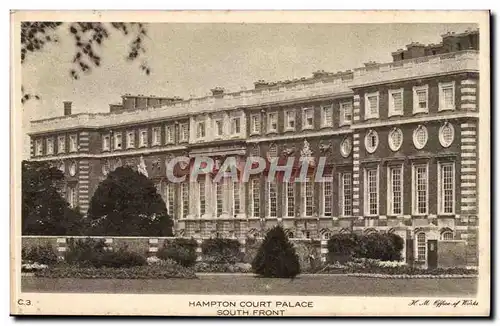 Grande Bretagne London Londres Ansichtskarte AK Hampton Court Palace South Front