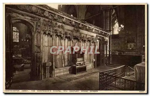 Grande Bretagne London Londres Cartes postales Westminster Abbey Teh confessor&#39s chapel The century stone scr