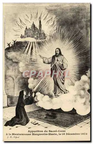 Ansichtskarte AK Apparition du SAcre Coeur a la bienheureuse Margurite Marie le 16 decembre 1673