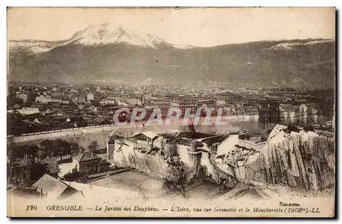 Grenoble Cartes postales Le jardin des DAuphins l&#39Isere vue sur Grenoble et le Moucherotte