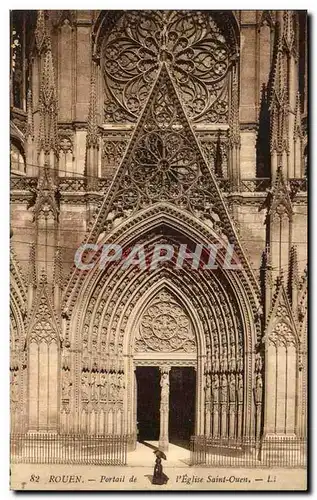 Rouen Cartes postales Portail de l&#39eglise Saint Ouen