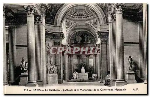 Paris Cartes postales Le Pantheon L&#39abside et le monument de la Convention Nationale