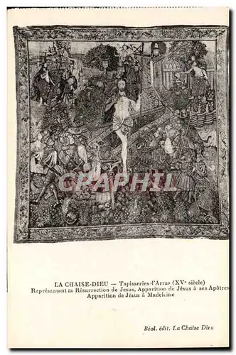 La Chaise Dieu Cartes postales Tapisseries d&#39Arras Representant le Resurrection de Jesus Apparition de Jesus