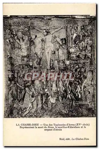 La Chaise Dieu Ansichtskarte AK Tapisseries d&#39Arras Representant la mort de Jesus sacrifice d&#39Abraham et le