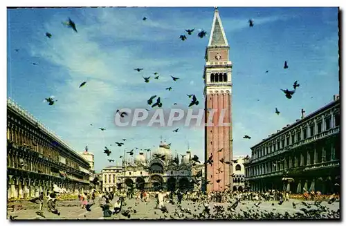 italie Italia Venezia Venise Cartes postales Place St Marc Pigeons