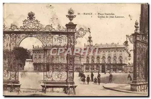 Nancy Cartes postales Place Stanislas GRilles de Jean Lamour