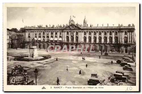 Nancy Cartes postales Place Stanislas et hotel de ville