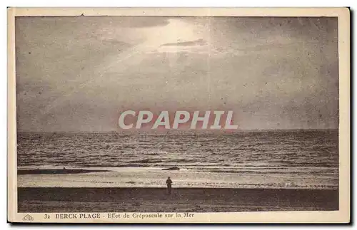 Beck Cartes postales Effet de crepuscule sur la mer