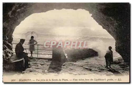 Biarritz Ansichtskarte AK Vue prise de la grotte du phare