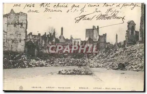 Arras Cartes postales 1914 1915 Sortie nord