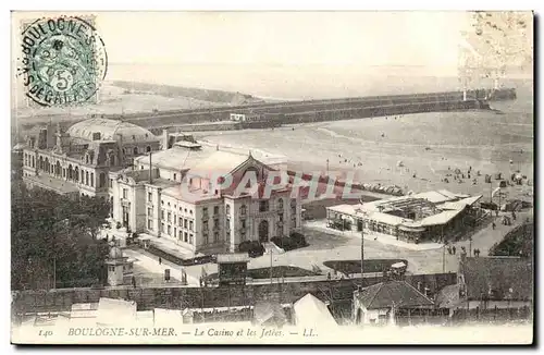 Boulogne sur Mer Cartes postales Le casino et les jetees