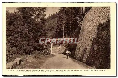 Cartes postales Une source sur la route strategique de Seen au ballon d'Alsace