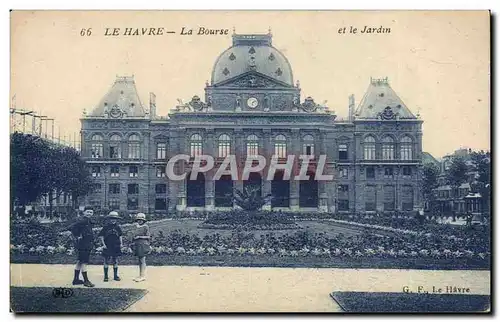 Le Havre Cartes postales La Bourse et le jardin