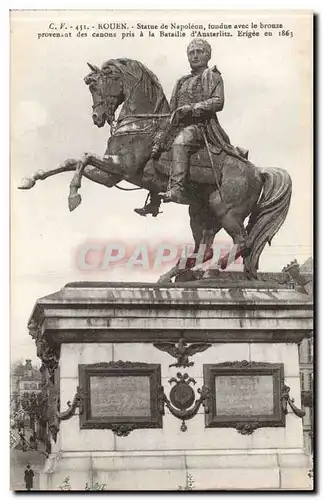 Rouen Ansichtskarte AK Statue de Napoleon fondue avec le bronze des canons de la bataille d&#39Austerlitz erigee