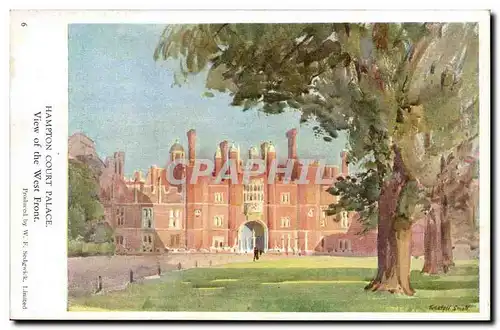 Grande Bretagne Hampton Court Palace View from the West front Ansichtskarte AK