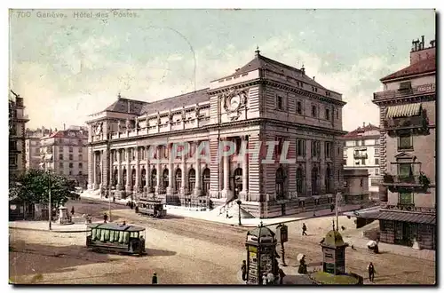 Suisse Geneve Cartes postales Hotel des Postes