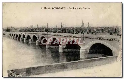 Bordeaux Cartes postales le pont de pierre