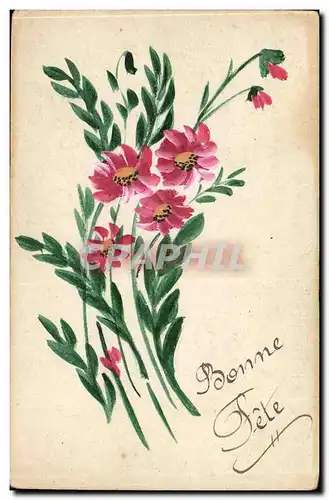 Cartes postales FAntaisie Bonne fete Fleurs