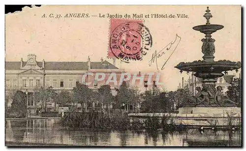 Angers Cartes postales Le jardin du mail et l&#39hotel de ville