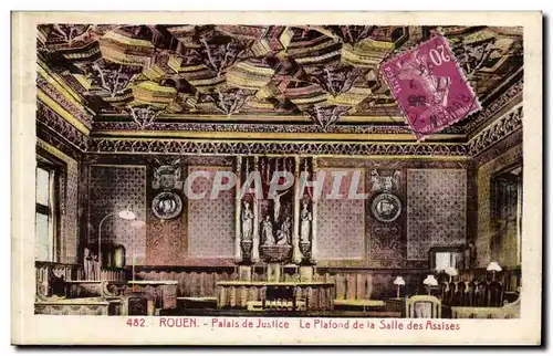 Rouen Cartes postales Palais de justice Le plafond de la salle des Assises