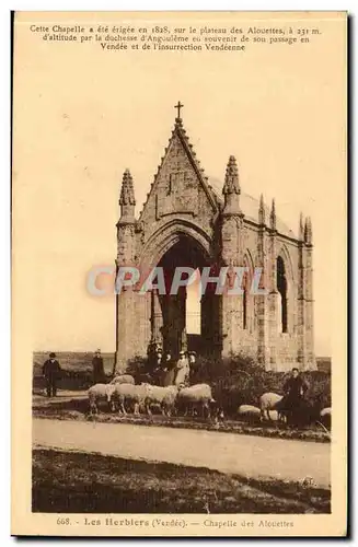 Les Herbiers Cartes postales Chapelle des Alouettes (moutons)