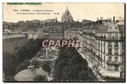 Paris Ansichtskarte AK le square d&#39anvers et le sacre Coeur