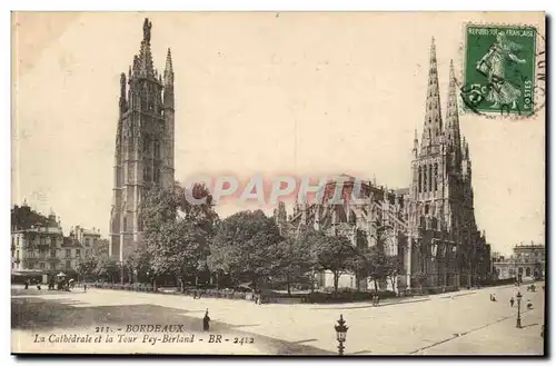 Bordeaux Cartes postales La cathedrale et la tour Pey Berland