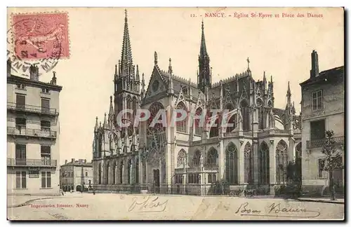 Nancy Cartes postales Eglise St Epvre et place des DAmes