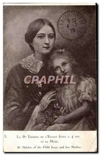La Bse Therese de l'enfant Jesus a 4 ans et sa mere