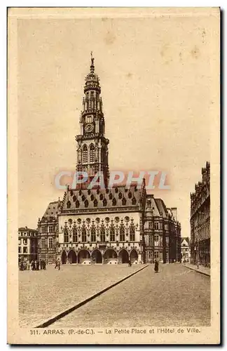 Arras Cartes postales La petie place et l'hotel de ville