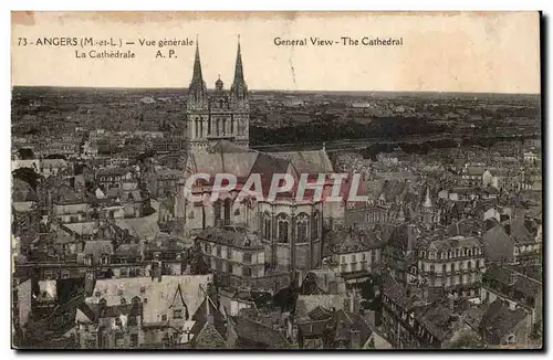 Angers Cartes postales Vue generale La cathedrale