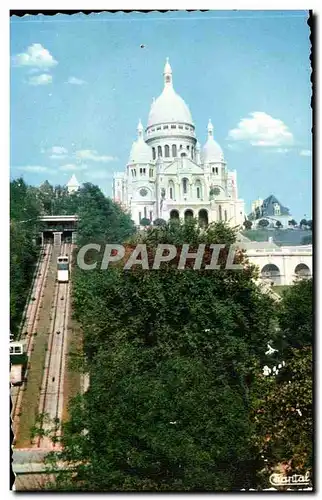 Paris Ansichtskarte AK La basilique du SAcre Coeur et le funiculaire