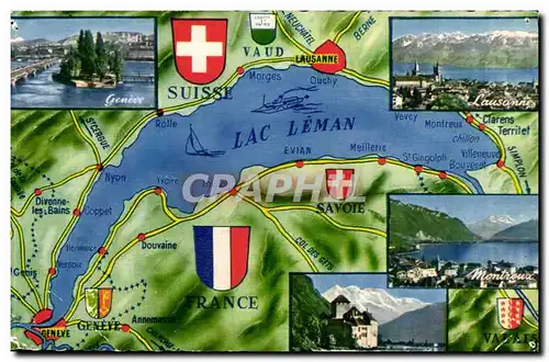 Suisse Lac Leman Cartes postales moderne