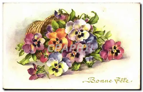 Cartes postales FAntaisie Bonne fete Fleurs